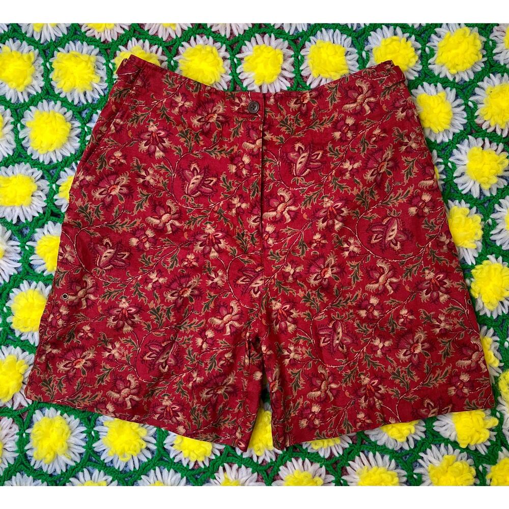 2000’s Ralph Lauren Floral Paisley Red Shorts